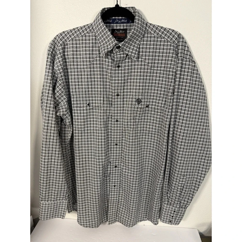 Wrangler George Straight Troubadour Collection Pearl Snap‎ Men's Large BGS05
